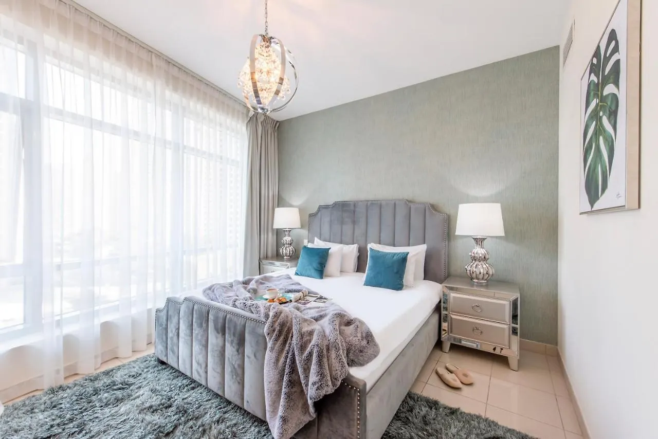 דירה דובאי Nasma Luxury Stays - Pastel-Colored Apt With Jaw-Dropping Marina Views