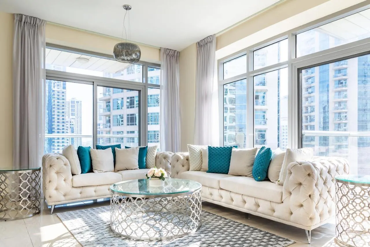 דובאי Nasma Luxury Stays - Pastel-Colored Apt With Jaw-Dropping Marina Views דירה